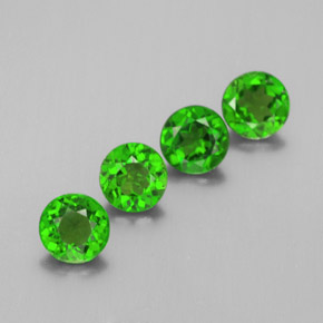 1.62 ct Green Chrome Diopside Gemstone, Chrome Diopside Gem in Round Facet Shape for Sale.