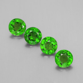 1.62 ct Green Chrome Diopside Stone, Natural Chrome Diopside in Round Facet Shape for Sale