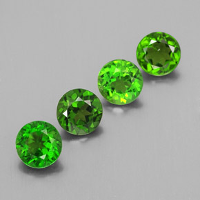 2.06 ct Green Chrome Diopside Stone, Natural Chrome Diopside in Round Facet Shape for Sale