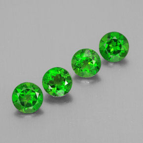 1.67 ct Green Chrome Diopside Stone, Natural Chrome Diopside in Round Facet Shape for Sale
