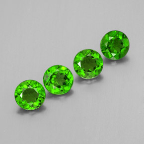 1.56 ct Green Chrome Diopside Stone, Natural Chrome Diopside in Round Facet Shape for Sale