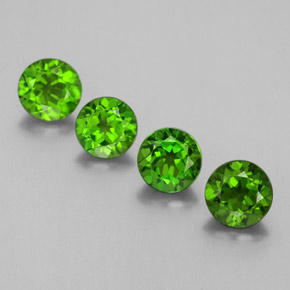 2.05 ct Green Chrome Diopside Gemstone, Chrome Diopside Gem in Round Facet Shape for Sale.
