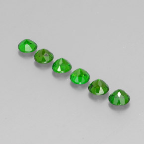 Chrome Diopside Gemstone in 4 mm (calibrated) Size for Sale, Chrome Diopside Stone in Green Color