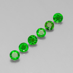 1.26 ct Green Chrome Diopside Stone, Natural Chrome Diopside in Round Facet Shape for Sale