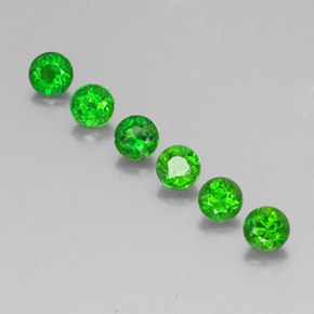 1.72 ct Green Chrome Diopside Gemstone, Chrome Diopside Gem in Round Facet Shape for Sale.