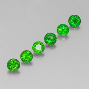 1.72 ct Green Chrome Diopside Stone, Natural Chrome Diopside in Round Facet Shape for Sale