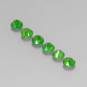 Chrome Diopside Gemstone in 4 mm (calibrated) Size for Sale, Chrome Diopside Stone in Green Color