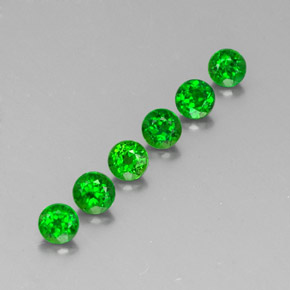 1.54 ct Green Chrome Diopside Stone, Natural Chrome Diopside in Round Facet Shape for Sale