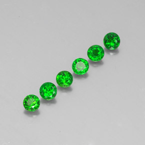 1.36 ct Green Chrome Diopside Stone, Natural Chrome Diopside in Round Facet Shape for Sale