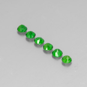 Chrome Diopside Gemstone in 3.5 mm (calibrated) Size for Sale, Chrome Diopside Stone in Green Color