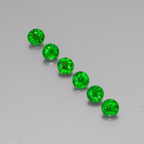 1.66 ct Green Chrome Diopside Gemstone, Chrome Diopside Gem in Round Facet Shape for Sale.