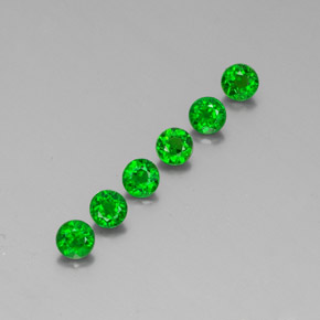 1.66 ct Green Chrome Diopside Stone, Natural Chrome Diopside in Round Facet Shape for Sale
