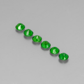 Chrome Diopside Gemstone in 4 mm (calibrated) Size for Sale, Chrome Diopside Stone in Green Color