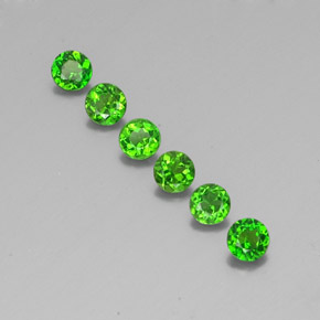 1.13 ct Green Chrome Diopside Gemstone, Chrome Diopside Gem in Round Facet Shape for Sale.