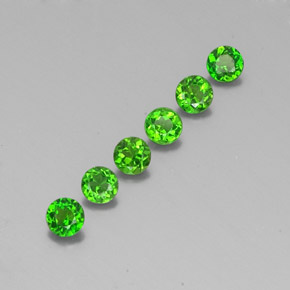 1.13 ct Green Chrome Diopside Stone, Natural Chrome Diopside in Round Facet Shape for Sale