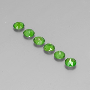 Chrome Diopside Gemstone in 3.5 mm (calibrated) Size for Sale, Chrome Diopside Stone in Green Color