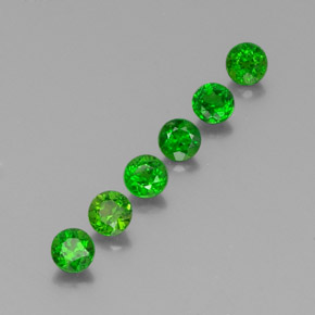 1.53 ct Green Chrome Diopside Stone, Natural Chrome Diopside in Round Facet Shape for Sale