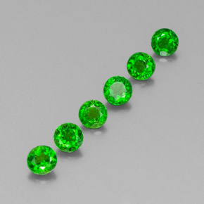 1.60 ct Green Chrome Diopside Stone, Natural Chrome Diopside in Round Facet Shape for Sale