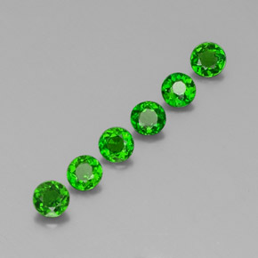 1.32 ct Green Chrome Diopside Stone, Natural Chrome Diopside in Round Facet Shape for Sale