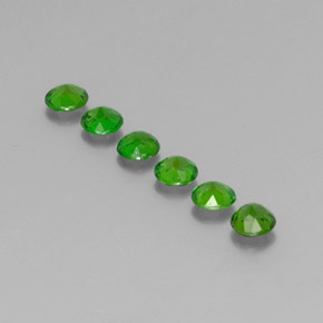 Chrome Diopside Gemstone in 3.7 mm Size for Sale, Chrome Diopside Stone in Green Color