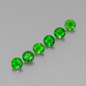 1.33 ct Green Chrome Diopside Stone, Natural Chrome Diopside in Round Facet Shape for Sale