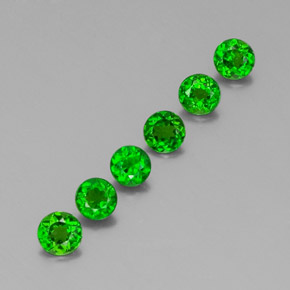 1.51 ct Green Chrome Diopside Stone, Natural Chrome Diopside in Round Facet Shape for Sale