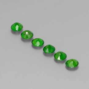 Chrome Diopside Gemstone in 4 mm (calibrated) Size for Sale, Chrome Diopside Stone in Green Color