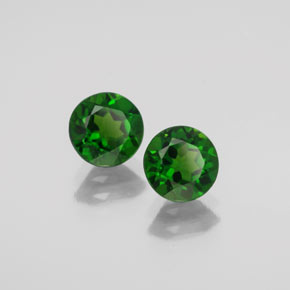 1.95 ct Green Chrome Diopside Stone, Natural Chrome Diopside in Round Facet Shape for Sale