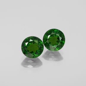 1.88 ct Green Chrome Diopside Gemstone, Chrome Diopside Gem in Round Facet Shape for Sale.