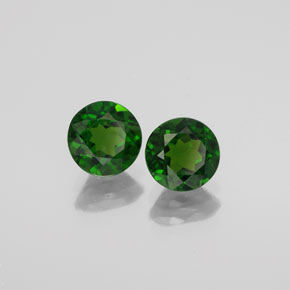 1.88 ct Green Chrome Diopside Stone, Natural Chrome Diopside in Round Facet Shape for Sale