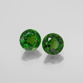 1.89 ct Green Chrome Diopside Stone, Natural Chrome Diopside in Round Facet Shape for Sale