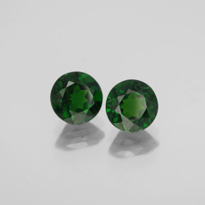 1.90 ct Green Chrome Diopside Stone, Natural Chrome Diopside in Round Facet Shape for Sale