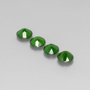Chrome Diopside Gemstone in 6 mm (calibrated) Size for Sale, Chrome Diopside Stone in Green Color