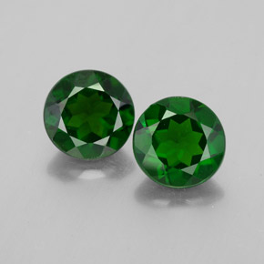1.95 ct Green Chrome Diopside Gemstone, Chrome Diopside Gem in Round Facet Shape for Sale.