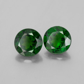 1.95 ct Green Chrome Diopside Stone, Natural Chrome Diopside in Round Facet Shape for Sale