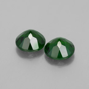 Chrome Diopside Gemstone in 6 mm (calibrated) Size for Sale, Chrome Diopside Stone in Green Color
