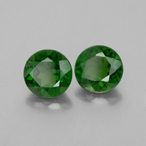 1.86 ct Green Chrome Diopside Stone, Natural Chrome Diopside in Round Facet Shape for Sale