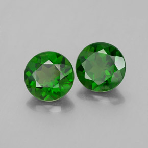 1.82 ct Green Chrome Diopside Stone, Natural Chrome Diopside in Round Facet Shape for Sale