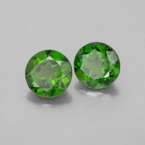 1.75 ct Green Chrome Diopside Stone, Natural Chrome Diopside in Round Facet Shape for Sale
