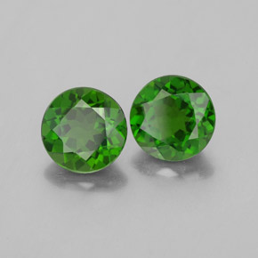 1.90 ct Green Chrome Diopside Stone, Natural Chrome Diopside in Round Facet Shape for Sale