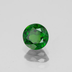 0.85 ct Green Chrome Diopside Stone, Natural Chrome Diopside in Round Facet Shape for Sale