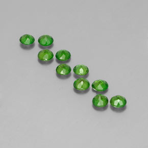 Chrome Diopside Gemstone in 3.7 mm Size for Sale, Chrome Diopside Stone in Green Color