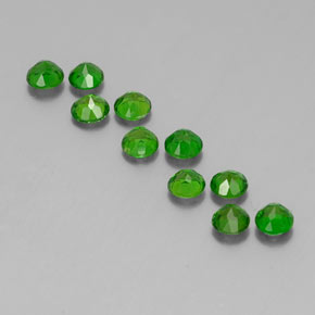 Chrome Diopside Gemstone in 4 mm (calibrated) Size for Sale, Chrome Diopside Stone in Green Color