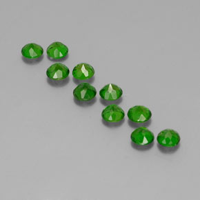 Chrome Diopside Gemstone in 4 mm (calibrated) Size for Sale, Chrome Diopside Stone in Green Color