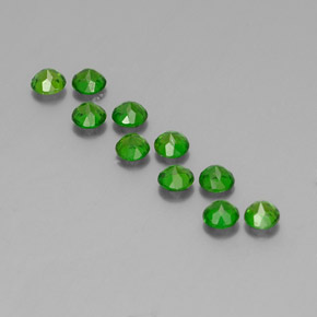 Chrome Diopside Gemstone in 3.8 mm Size for Sale, Chrome Diopside Stone in Green Color