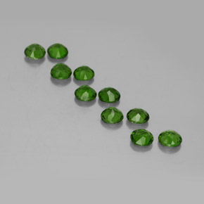 Chrome Diopside Gemstone in 3.7 mm Size for Sale, Chrome Diopside Stone in Green Color