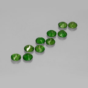 Chrome Diopside Gemstone in 3.7 mm Size for Sale, Chrome Diopside Stone in Green Color