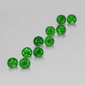2.88 ct Green Chrome Diopside Stone, Natural Chrome Diopside in Round Facet Shape for Sale