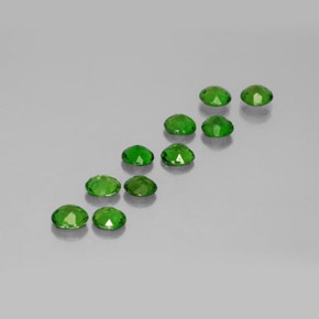 Chrome Diopside Gemstone in 3.7 mm Size for Sale, Chrome Diopside Stone in Green Color