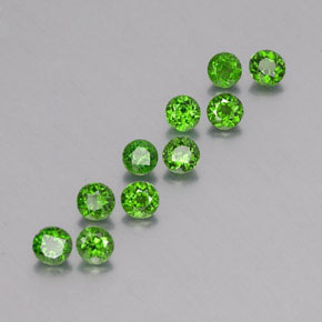 2.60 ct Green Chrome Diopside Stone, Natural Chrome Diopside in Round Facet Shape for Sale
